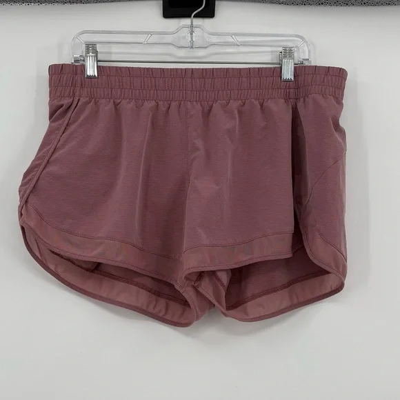 Athleta mesh racer run shorts 4” pink large - Picture 1 of 4